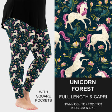 B277 - Preorder Unicorn Forest Leggings w/ Pockets (Closes 3/08. ETA: mid May)
