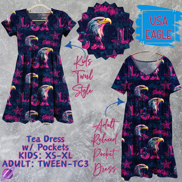 USA EAGLE - Adult & Kids - Tea Dress Run- Preorder Closing 5/13