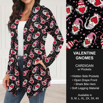 B263 - Preorder Valentine Gnomes Cardigan w/ Pockets (Closes 11/30. ETA: late Jan.)