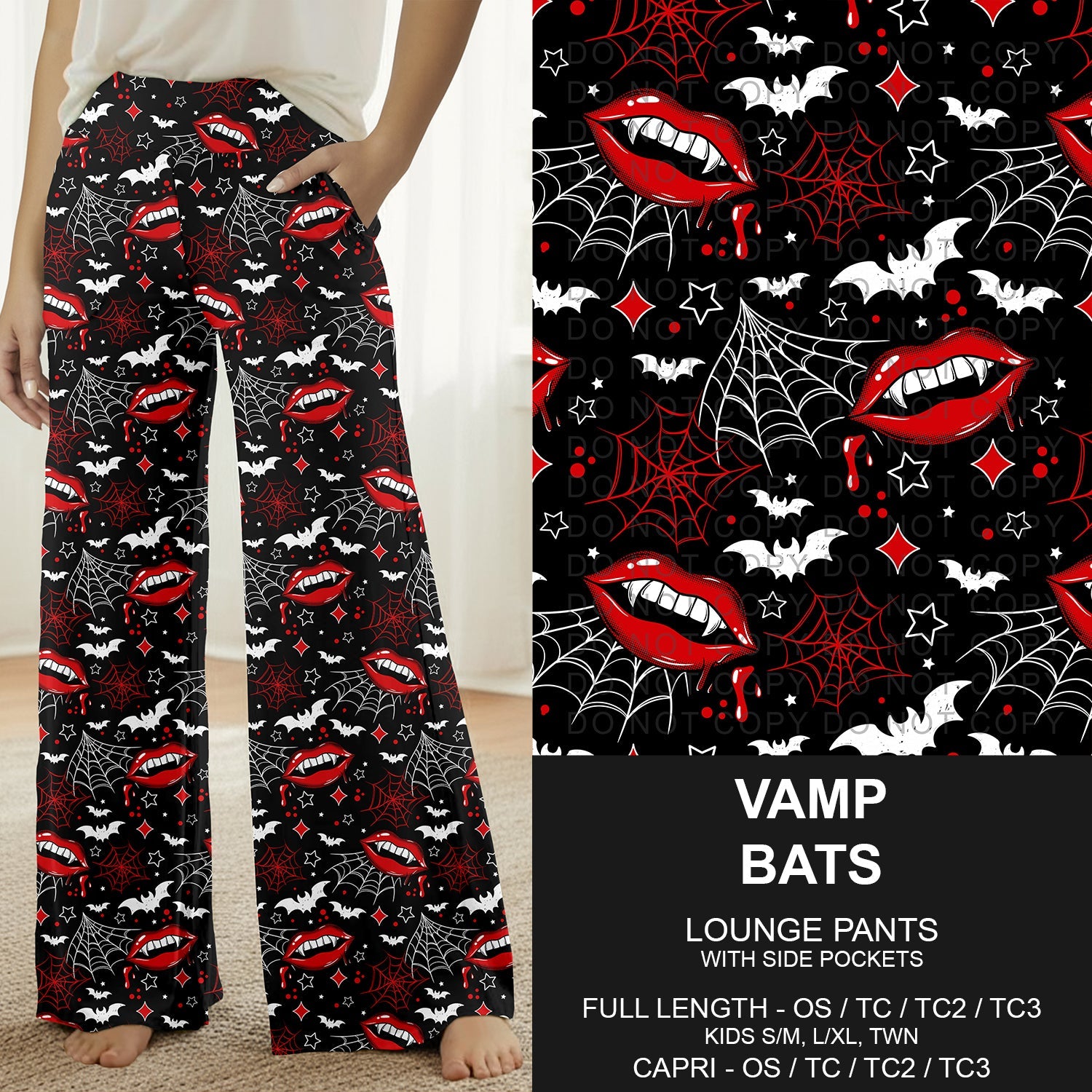 B305 - Preorder Vamp Bats Lounge Pants (Closes 8/02. ETA: early Oct.)