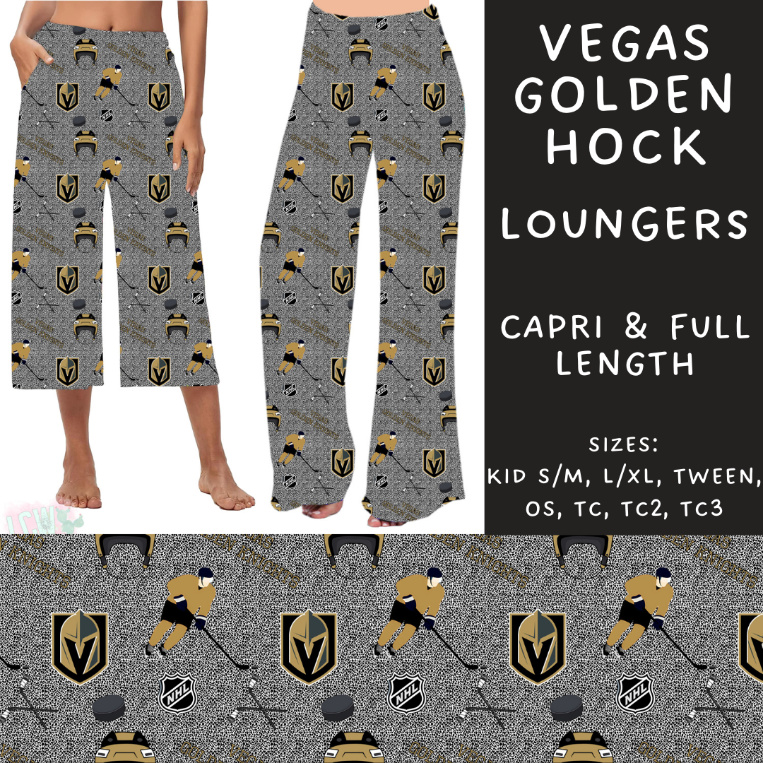 Batch #243 - Hockey - Closes 11/25 - ETA mid Jan - Vegas Golden Hock Capri and Full Length Loungers