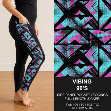 B298 - Preorder Vibing 90's Side Panel Pocket Leggings (Closes 7/05. ETA: early Sept.)