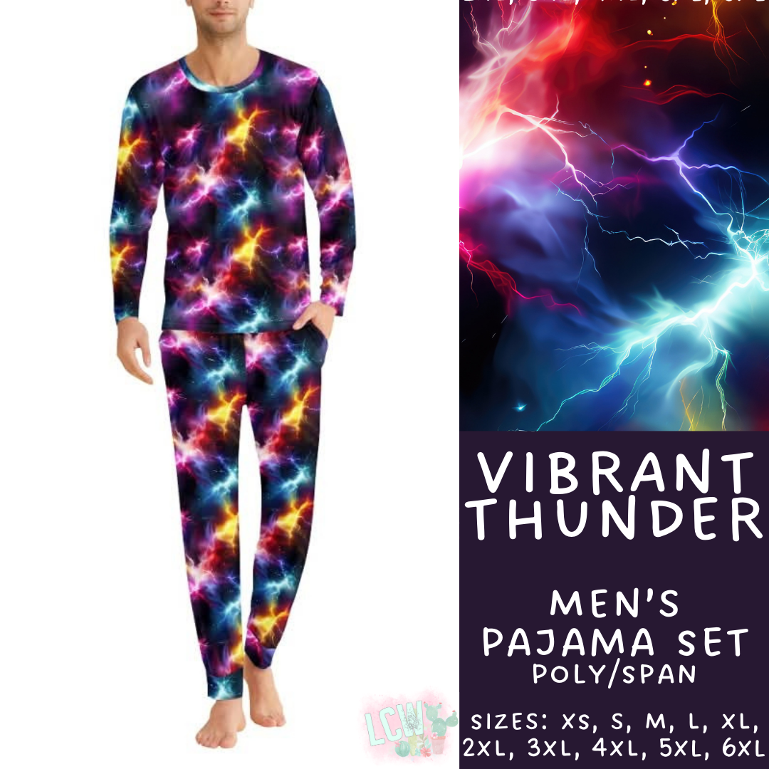 Batch #344 - Family Pajama Party - Closes 5/23 - ETA late July - Vibrant Thunder Men's Pajama Set