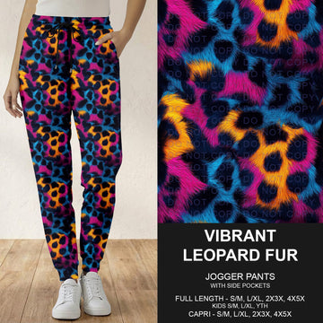 B298 - Preorder Vibrant Leopard Fur Joggers (Closes 7.05. ETA: early Sept.)