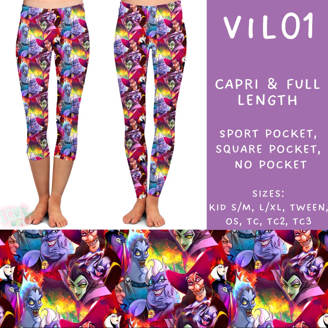 Batch #208 - Villains - Closes 9/30 - ETA mid Nov - Vil01 Full and Capri Length Leggings