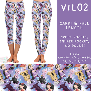 Batch #208 - Villains - Closes 9/30 - ETA mid Nov - Vil02 Full and Capri Length Leggings