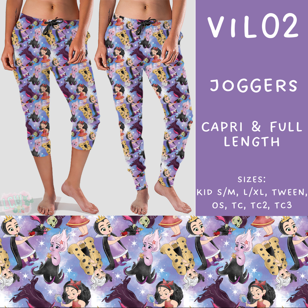 Batch #208 - Villains - Closes 9/30 - ETA mid Nov - Vil02 Full and Capri Length Joggers