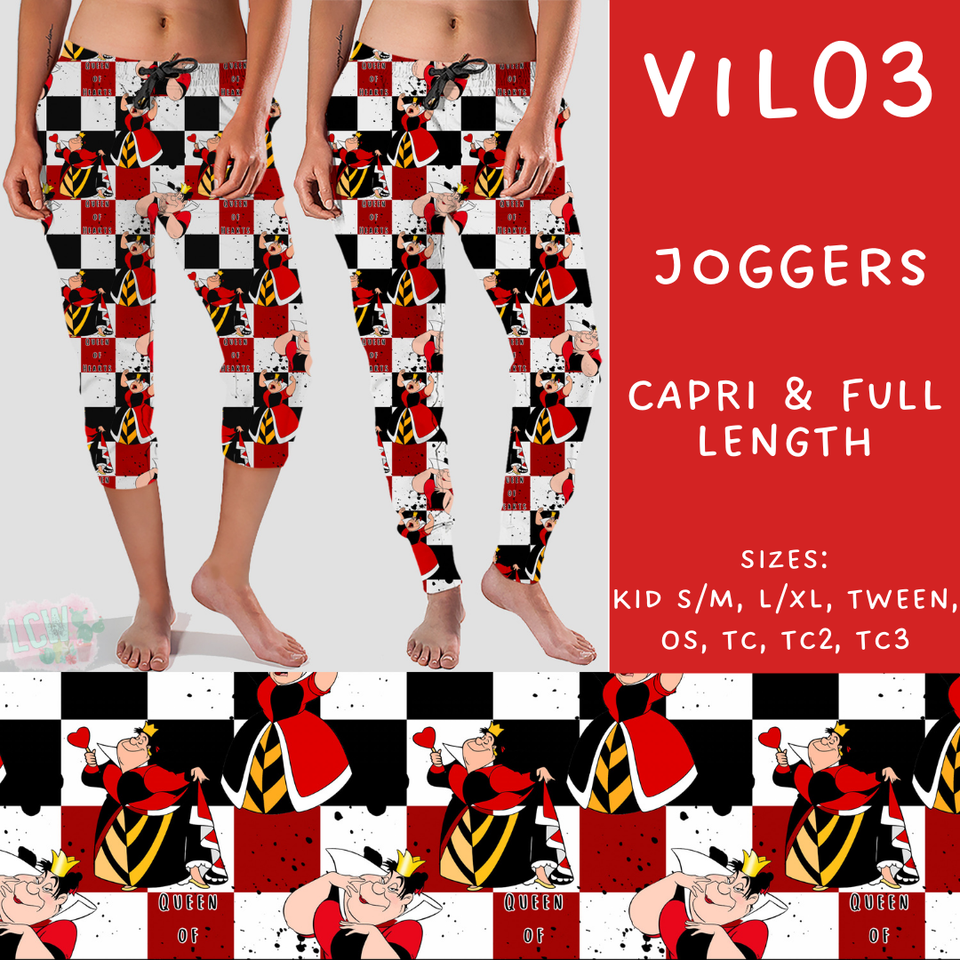 Batch #208 - Villains - Closes 9/30 - ETA mid Nov - Vil03 Full and Capri Length Joggers