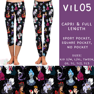 Batch #208 - Villains - Closes 9/30 - ETA mid Nov - Vil05 Full and Capri Length Leggings