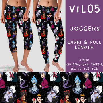 Batch #208 - Villains - Closes 9/30 - ETA mid Nov - Vil05 Full and Capri Length Joggers