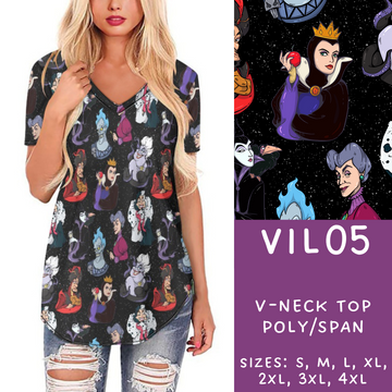 Batch #208 - Villains - Closes 9/30 - ETA mid Nov - Vil05 V-Neck Tee