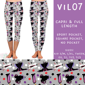 Batch #208 - Villains - Closes 9/30 - ETA mid Nov - Vil07 Full and Capri Length Leggings