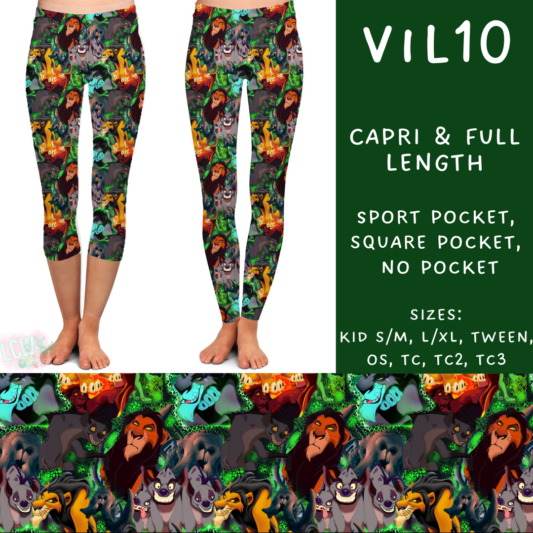 Batch #208 - Villains - Closes 9/30 - ETA mid Nov - Vil10 Full and Capri Length Leggings