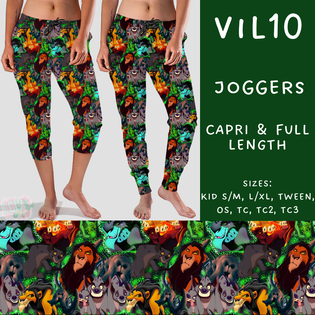 Batch #208 - Villains - Closes 9/30 - ETA mid Nov - Vil10 Full and Capri Length Joggers