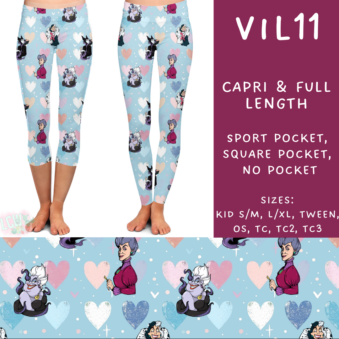 Batch #208 - Villains - Closes 9/30 - ETA mid Nov - Vil11 Full and Capri Length Leggings