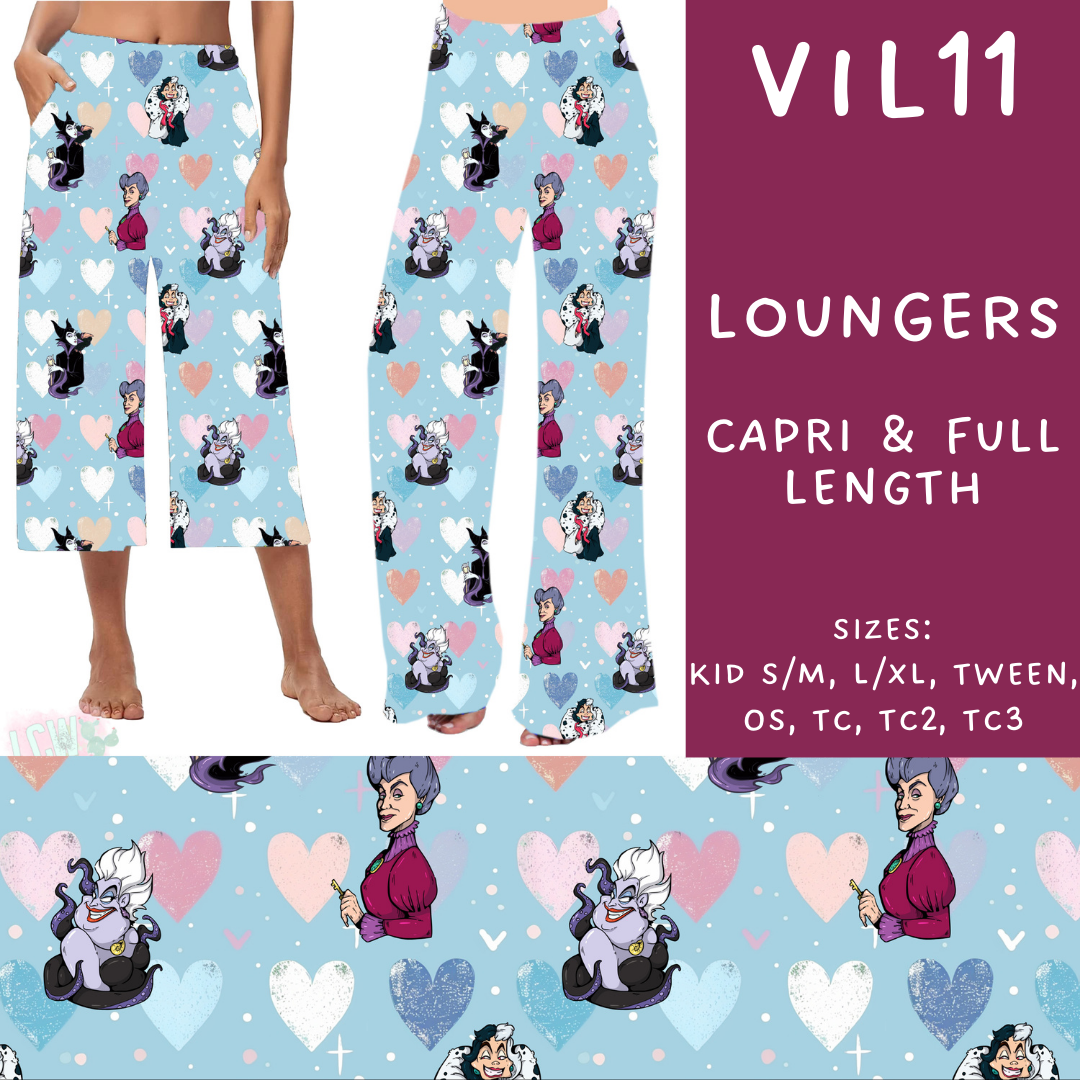 Batch #208 - Villains - Closes 9/30 - ETA mid Nov - Vil11 Capri and Full Length Loungers