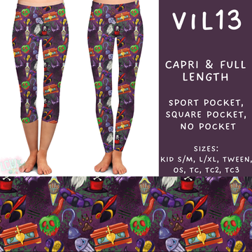 Batch #208 - Villains - Closes 9/30 - ETA mid Nov - Vil13 Full and Capri Length Leggings