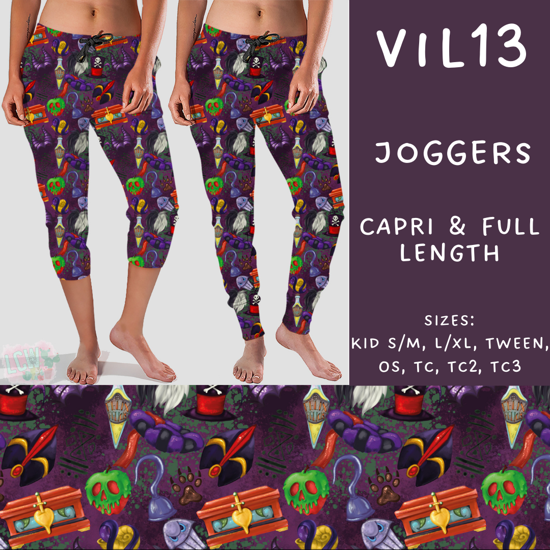 Batch #208 - Villains - Closes 9/30 - ETA mid Nov - Vil13 Full and Capri Length Joggers