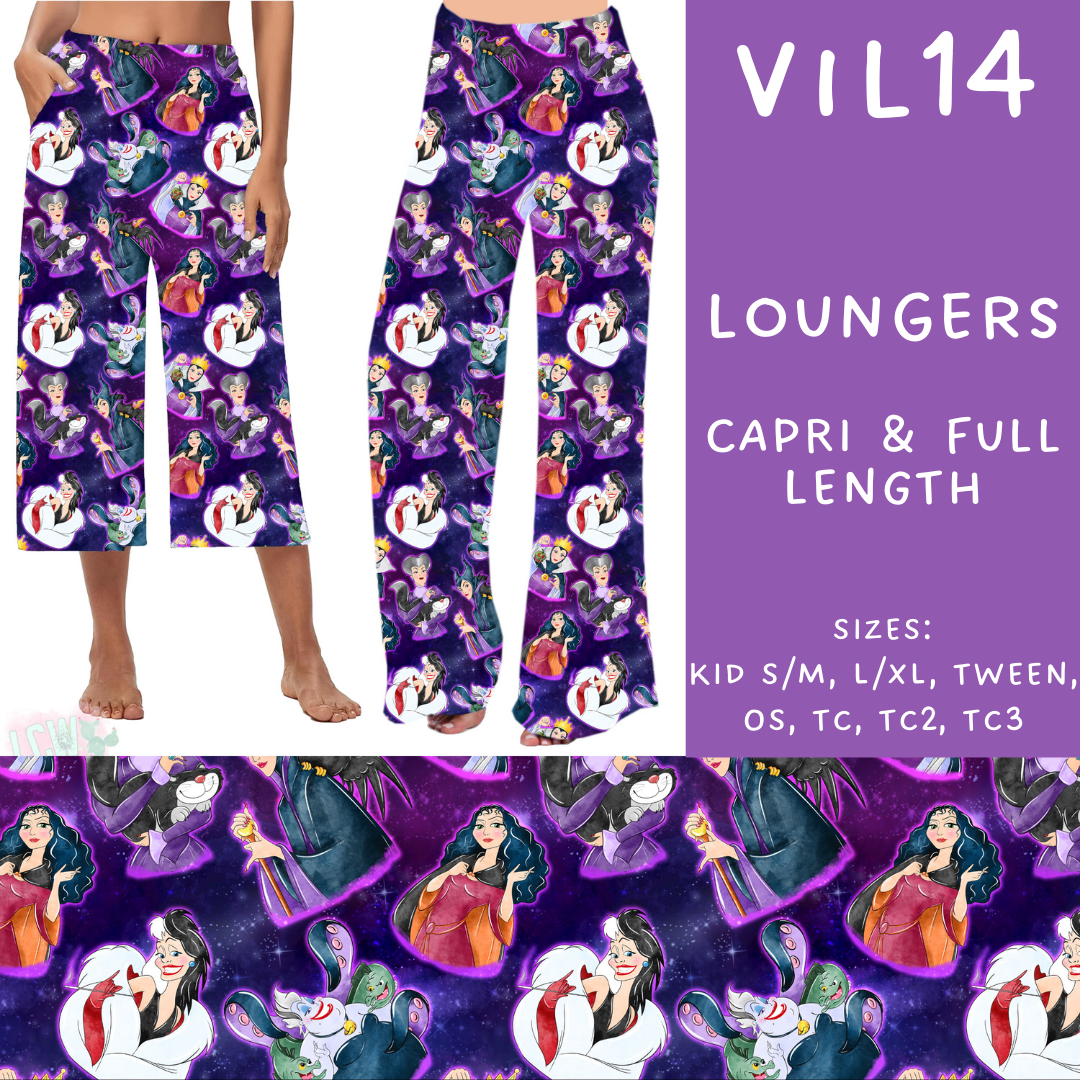 Batch #208 - Villains - Closes 9/30 - ETA mid Nov - Vil14 Capri and Full Length Loungers