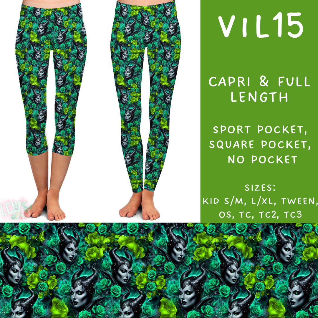 Batch #208 - Villains - Closes 9/30 - ETA mid Nov - Vil15 Full and Capri Length Leggings