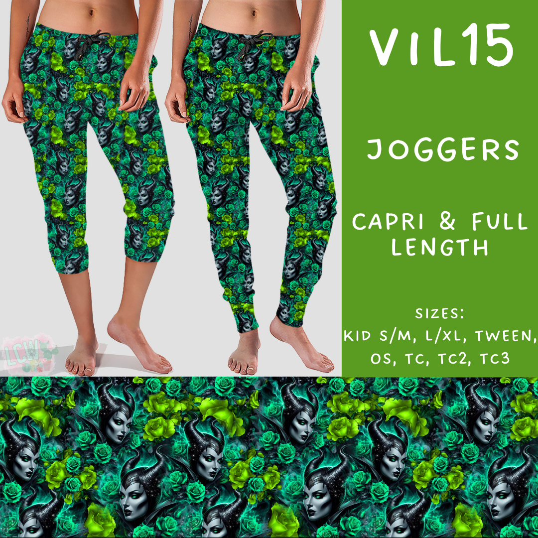 Batch #208 - Villains - Closes 9/30 - ETA mid Nov - Vil15 Full and Capri Length Joggers