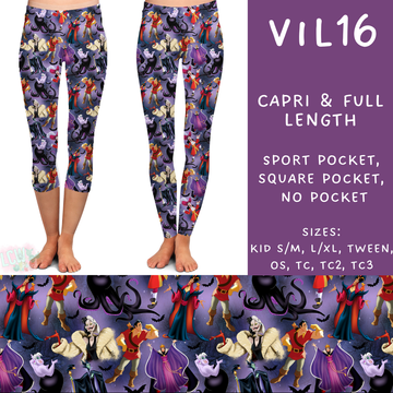 Batch #208 - Villains - Closes 9/30 - ETA mid Nov - Vil16 Full and Capri Length Leggings