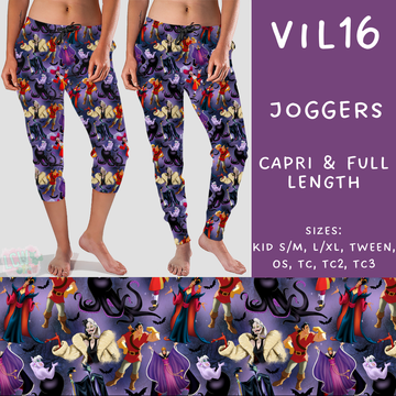 Batch #208 - Villains - Closes 9/30 - ETA mid Nov - Vil16 Full and Capri Length Joggers