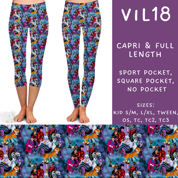 Batch #208 - Villains - Closes 9/30 - ETA mid Nov - Vil18 Full and Capri Length Leggings