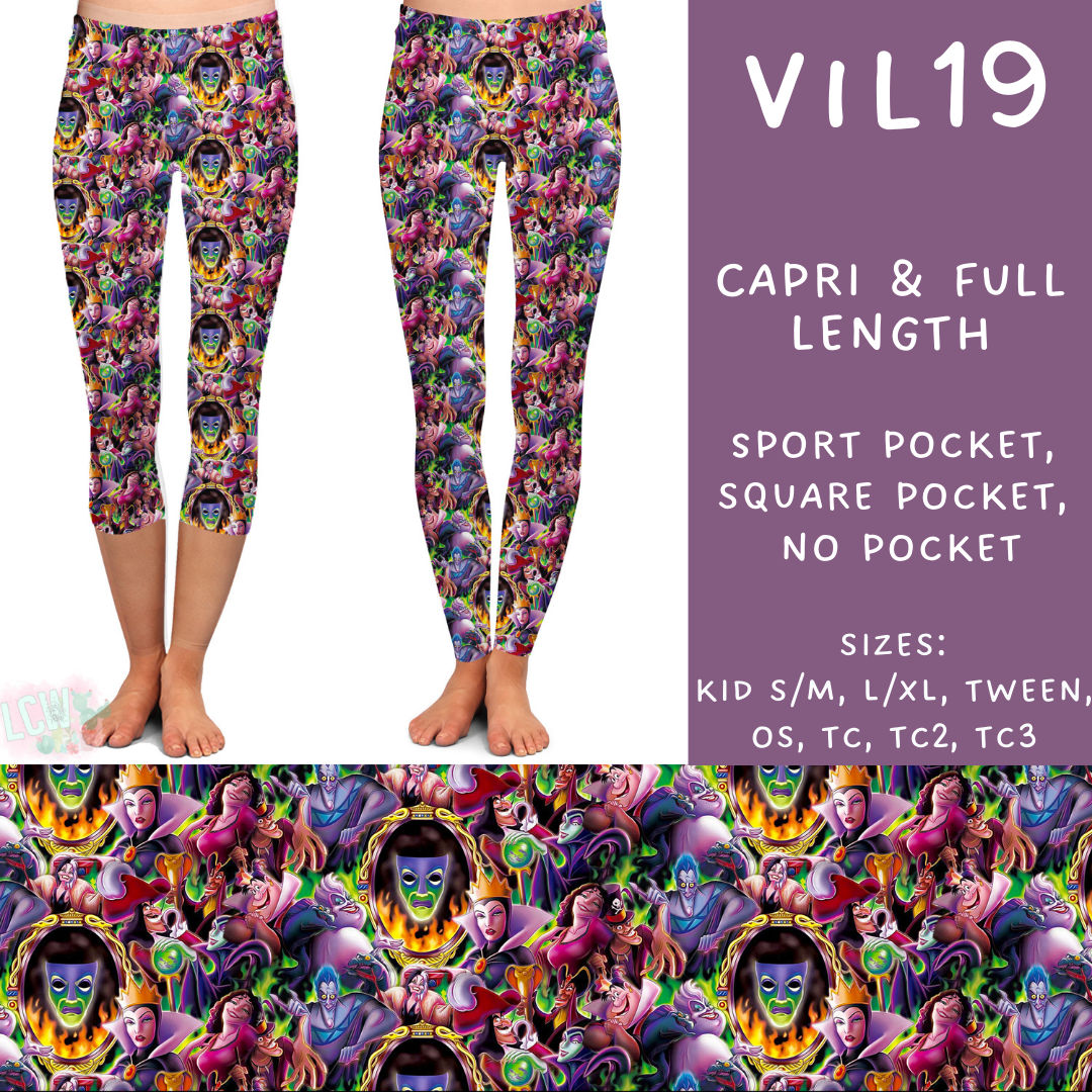 Batch #208 - Villains - Closes 9/30 - ETA mid Nov - Vil19 Full and Capri Length Leggings