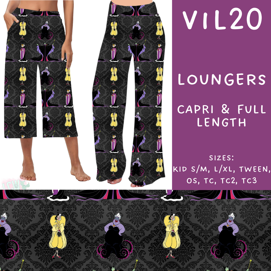 Batch #208 - Villains - Closes 9/30 - ETA mid Nov - Vil20 Capri and Full Length Loungers