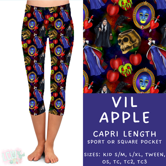 Ready to Ship - Vil Apple Capri Length Leggings - TC2 Sport Pocket