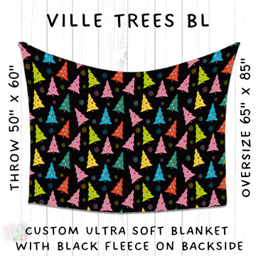 Ready To Ship - Cozy Christmas Blankets Presale - Ville Trees Blanket