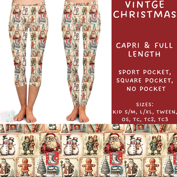 Batch #231 - Tis The Season - Closes 10/31 - ETA early/mid Dec - Vintage Christmas Full and Capri Length Leggings