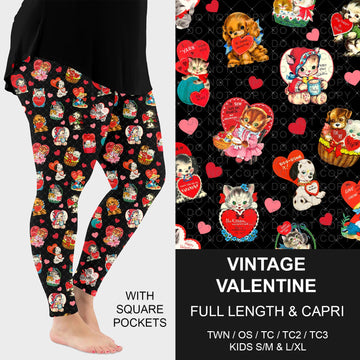 B263 - Preorder Vintage Valentine Leggings w/ Pockets (Closes 11/30. ETA: late Jan.)
