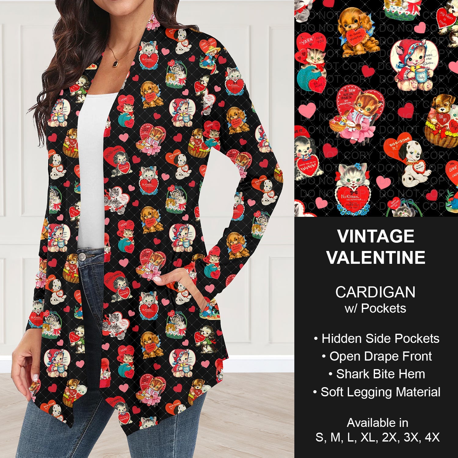 B263 - Preorder Vintage Valentine Cardigan w/ Pockets (Closes 11/30. ETA: late Jan.)