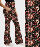 RTS - Vintage Blooms Flare Leggings w/ Pockets