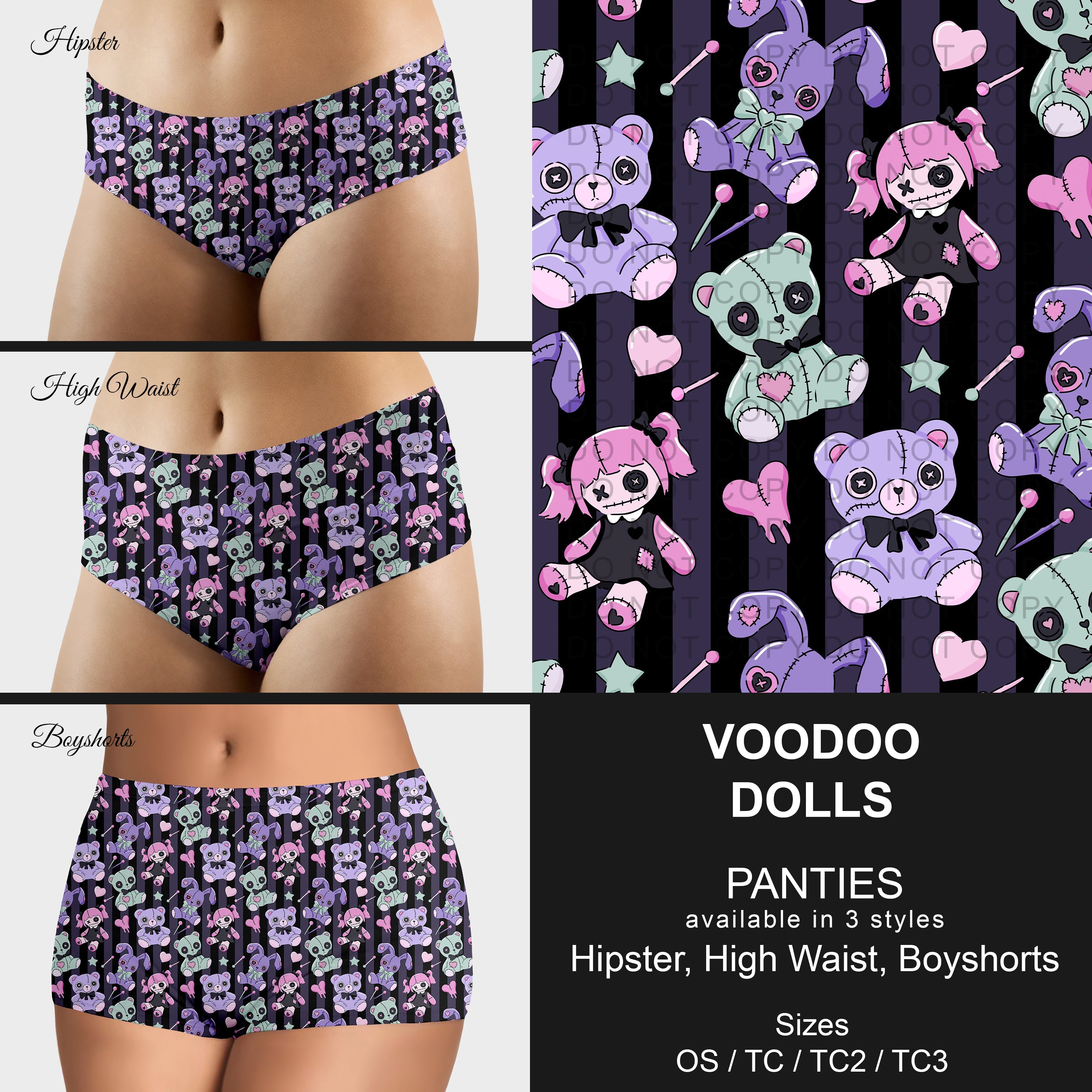 B306 - Preorder Voodoo Dolls Panties (Closes 8/07. ETA mid October)
