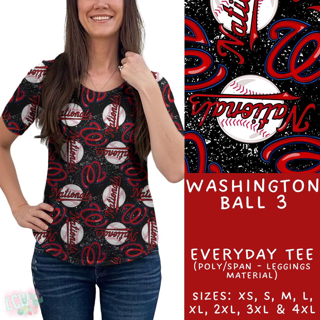 Batch #343 - Home Run Collection - Closes 5/22 - ETA mid July - Washington Ball 3 Everyday Tee