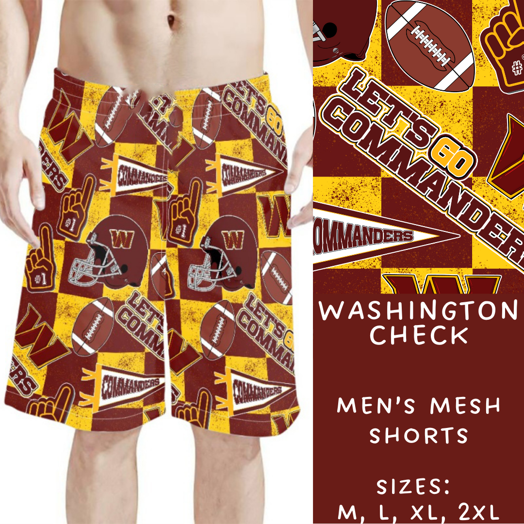 Batch #211 - Men's Shorts - Closes 10/7 - ETA mid/late Nov - Washington Check Men's Shorts