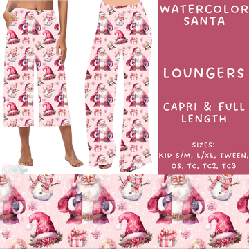 Batch #231 - Tis The Season - Closes 10/31 - ETA early/mid Dec - Watercolor Santa Capri and Full Length Loungers