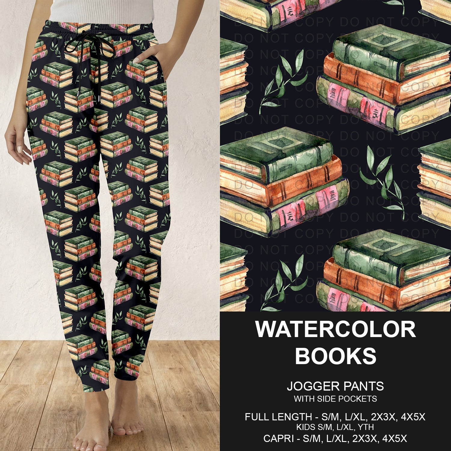 B309 - Preorder Watercolor Books Joggers (Closes 8/23. ETA: late Oct.)