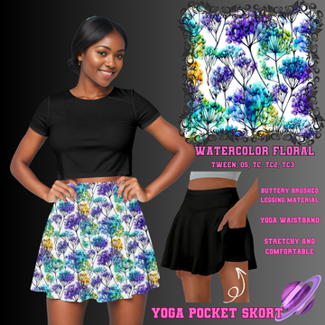 WATERCOLOR FLORAL - POCKET SKORT RUN 2 - PREORDER CLOSING 5/21
