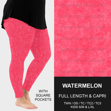 B216 - Preorder Watermelon Leggings w/ Pockets (Closes 3/09. ETA: late May)