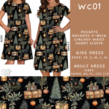 Batch #229 - Winter Watercolor - Closes 10/31 - ETA early/mid Dec - WC01 Adult & Kids Dresses