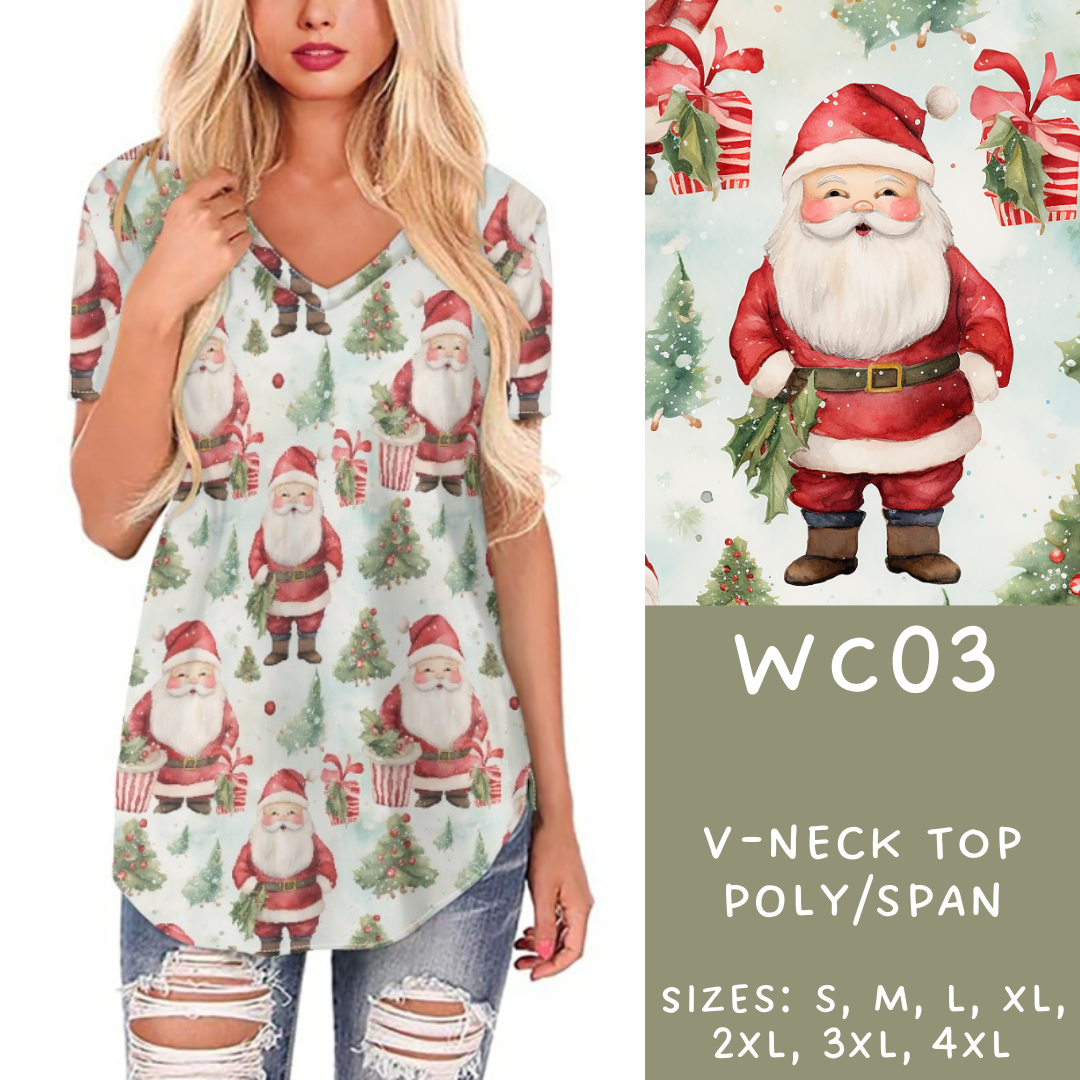 Batch #229 - Winter Watercolor - Closes 10/31 - ETA early/mid Dec - WC03 V-Neck Tee