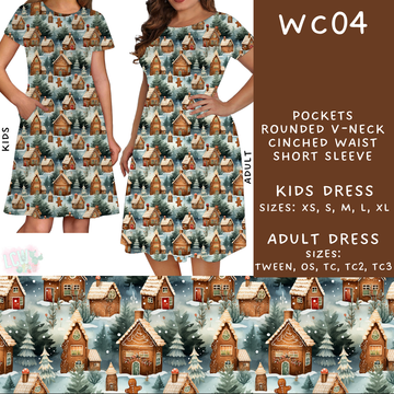 Batch #229 - Winter Watercolor - Closes 10/31 - ETA early/mid Dec - WC04 Adult & Kids Dresses