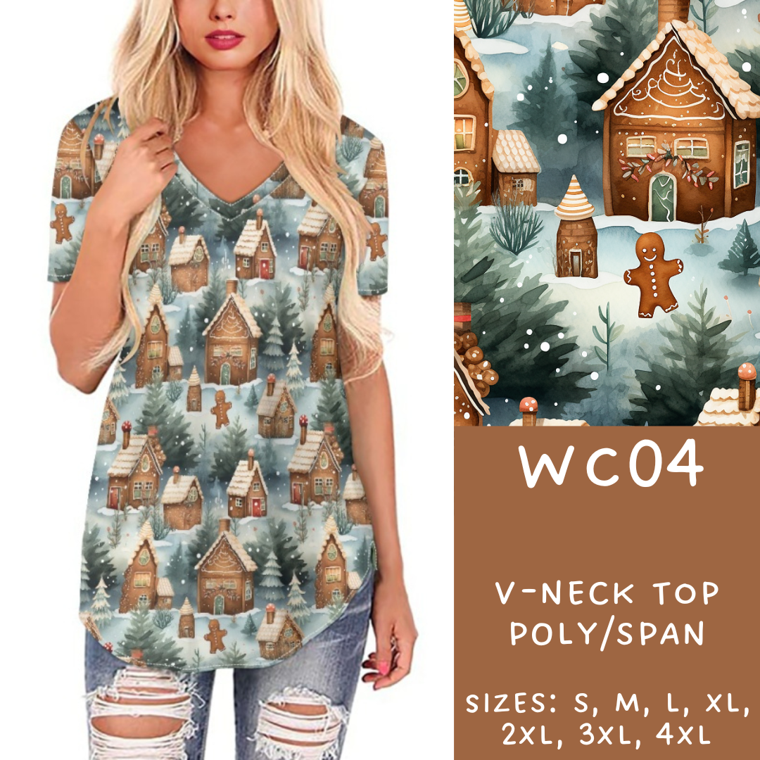 Batch #229 - Winter Watercolor - Closes 10/31 - ETA early/mid Dec - WC04 V-Neck Tee