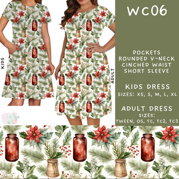 Batch #229 - Winter Watercolor - Closes 10/31 - ETA early/mid Dec - WC06 Adult & Kids Dresses