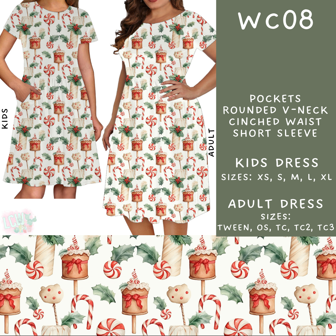 Batch #229 - Winter Watercolor - Closes 10/31 - ETA early/mid Dec - WC08 Adult & Kids Dresses