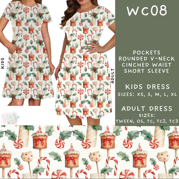 Batch #229 - Winter Watercolor - Closes 10/31 - ETA early/mid Dec - WC08 Adult & Kids Dresses